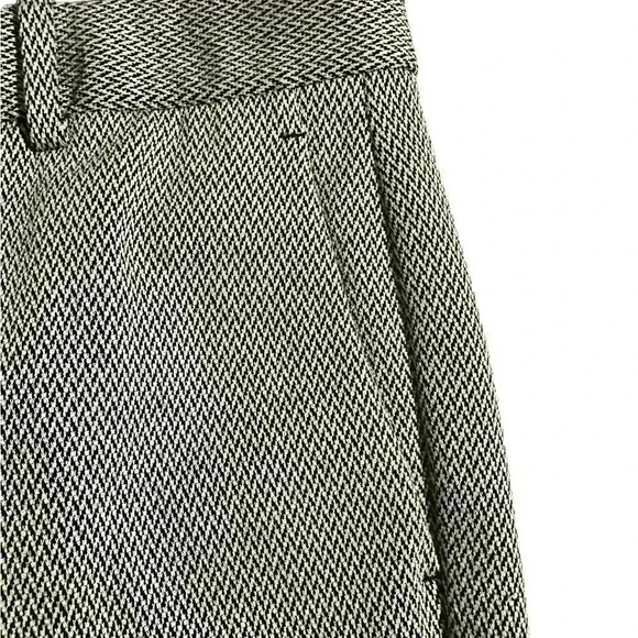 Theory Testra Two BK Elmore Knit Black/White Chevron Ankle Pants Size 10 - Picture 11 of 11